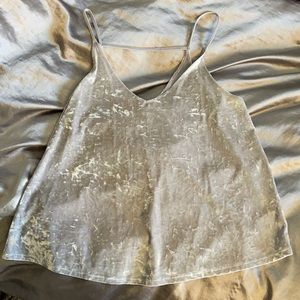 Velvet grey loose fitting top